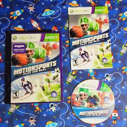 Motion sports Play For real Microsoft Xbox 360 Kinect Complete CIB