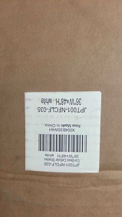 36"W x 48"H Cordless Cellular Shade White No Drill No Tools Window Blind #1563M UP1