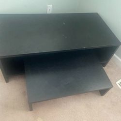 A Black Double Table 