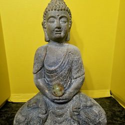 Meditative Buddha Statue 22" Tall Resin. Outdoor Indoor Decor