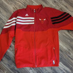 Adidas red Retro NBA Chicago bulls zip track suit jacket mens 2XL