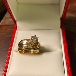 Doble Ring End Diamonds 14kt