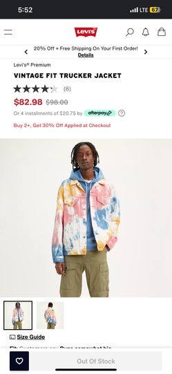 NWT Men’s Levi’s Premium Vintage Fit Trucker Jacket Tie Dye Size S
