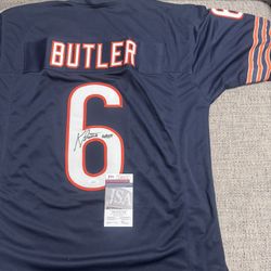 Kevin Butler Signed Autograph Custom Jersey - JSA Coa - Chicago Bears