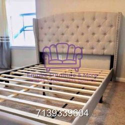 "Rosemary Platform Bed Twin/Full/Queen/King BRAND NEW IN THE BOX 📦
"

