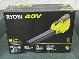 Ryobi 40V 550 CFM Cordless Leaf Blower Kit – Brand New in Box with Battery and Charger