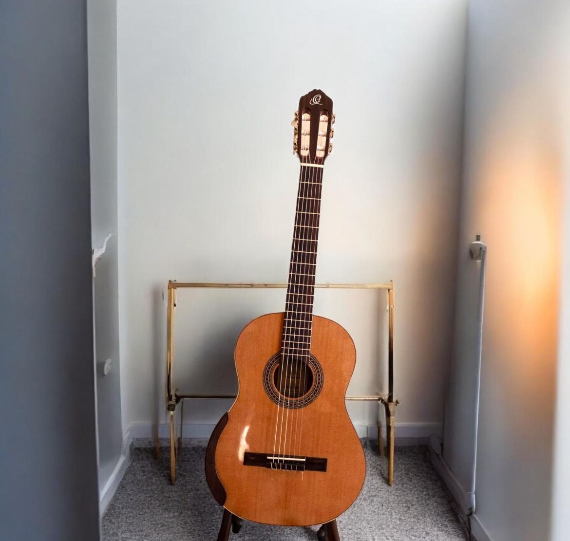 Ortega Family Series RCE125SN-L Thinline Acoustic / Electric Classical Guitar Natural Matte 