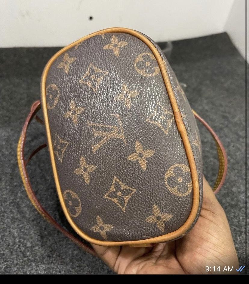 Lv Monogram Petit Noe Drawing Bucket Hobo Bag