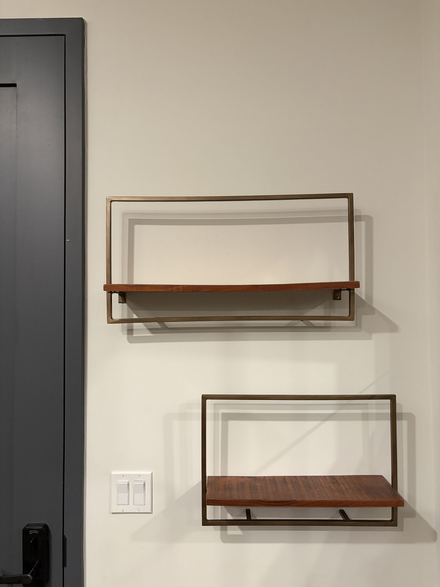 Wall Shelves - Mango Wood + Iron - Set of 2