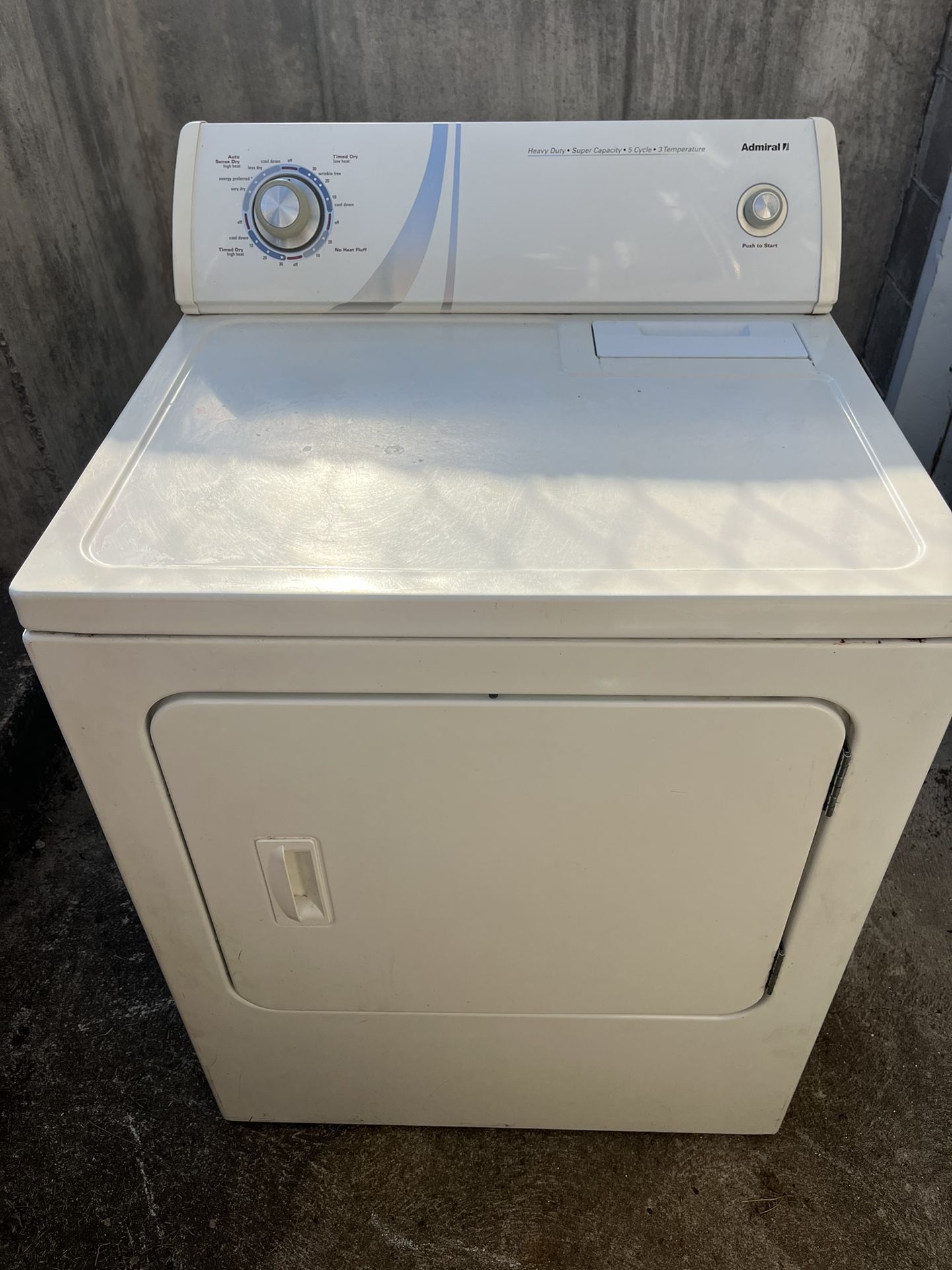 Admiral Electric Dryer