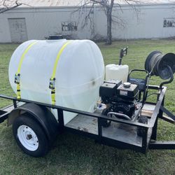 4.6 GPM Honda 13hp Pressure Washer Trailer Setup