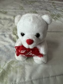 Small white “I Love You” Teddy Bear