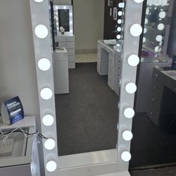 New Hollywood Full Body Length Mirror W Storage 