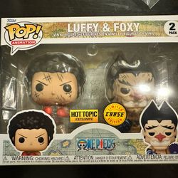 2 Pack Luffy & Foxy Chase Good Condition 