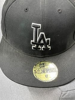 Vintage New Era Black LA Fitted Cap (8 Inch)
