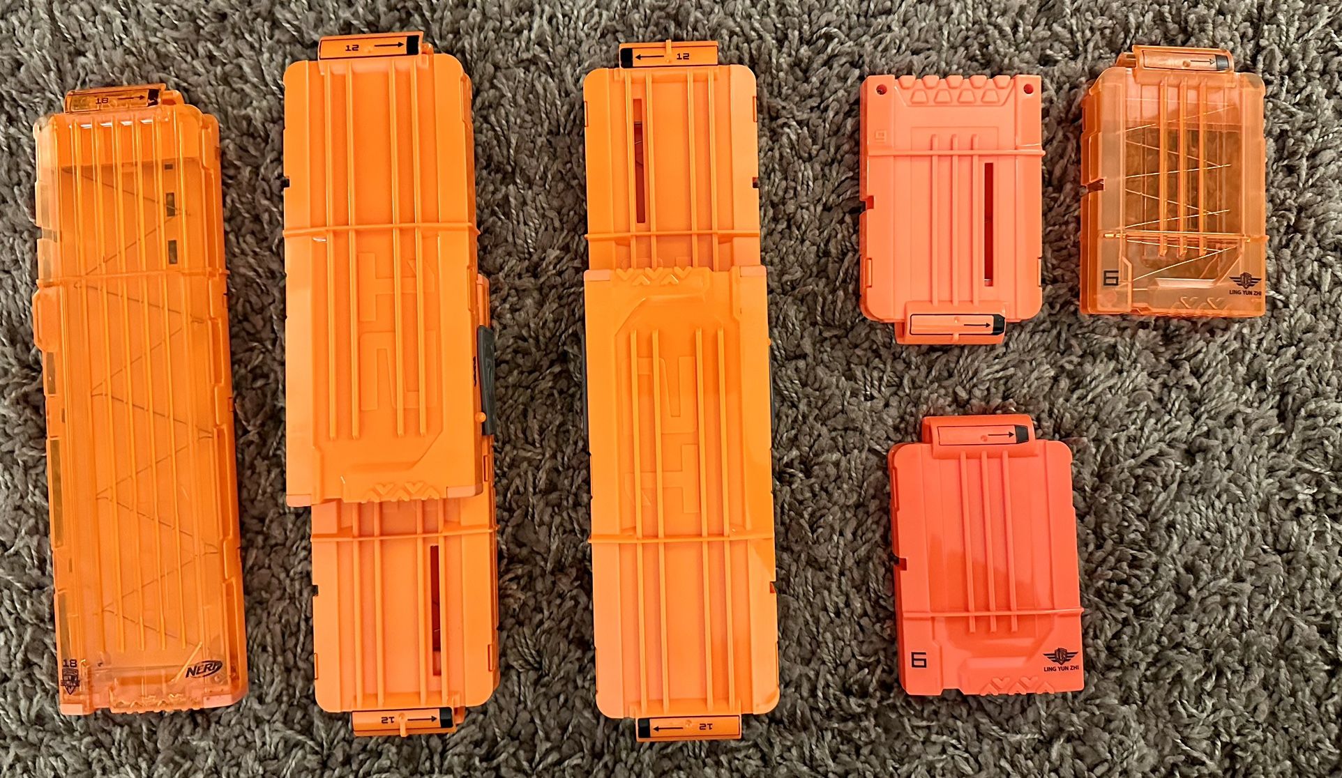 Nerf Gun Mag Bundle (6 In All)