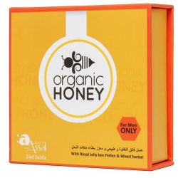Organic Natural Honey For Men infused with Natural Jelly, Honey Bee Pollen - 24 Sachets