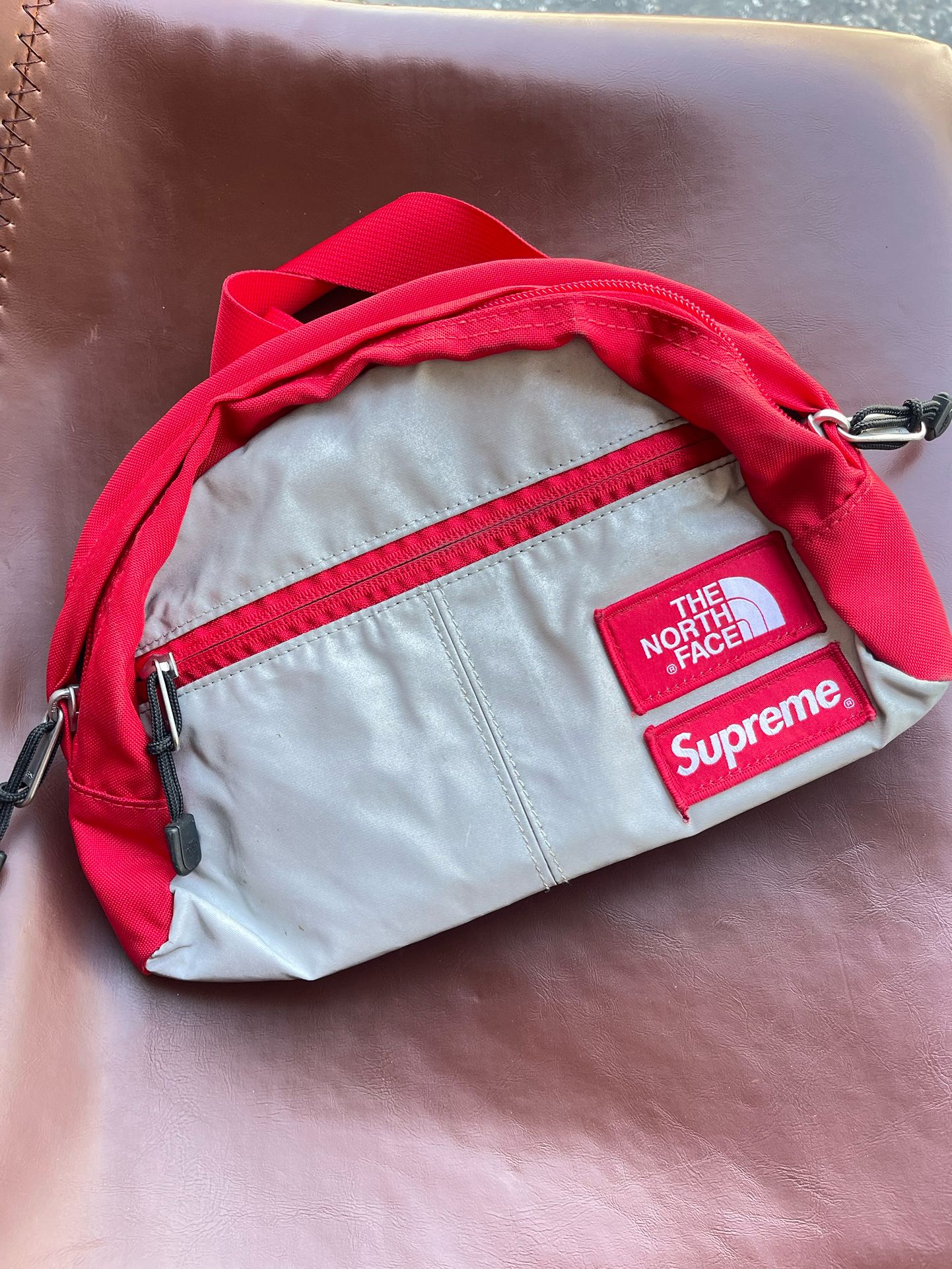 2013 Supreme x North Face 3m Red Waist Bag 