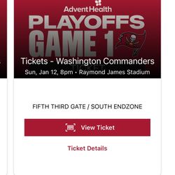 Buccaneers Playoff Ticket