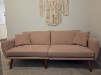 Pink couch bed