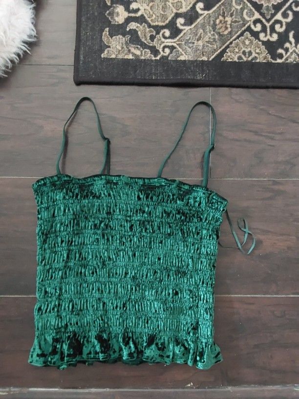 Green Velvet Tank