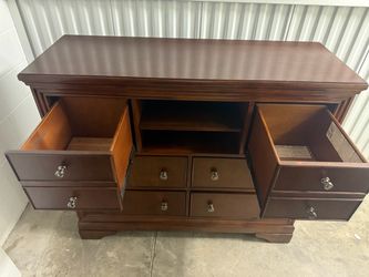 Wood Dresser with Multiple Drawers