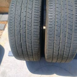 265/45/20  CONTINENTAL CROSS CONTACT LX SPORT 60-70% TREAD SET OF 2 MATCHING TIRES 