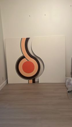 Retro Mod /Pop Art Painting , Signed By Artist , 2 Piece Customized Canvas