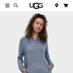 Womens UGG Elettra Hoodie Sweater In Navy Heather 