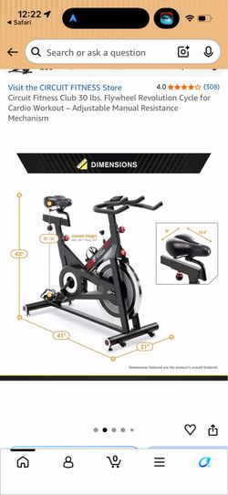 Circuit Fitness Exercise Bike - Cycle
