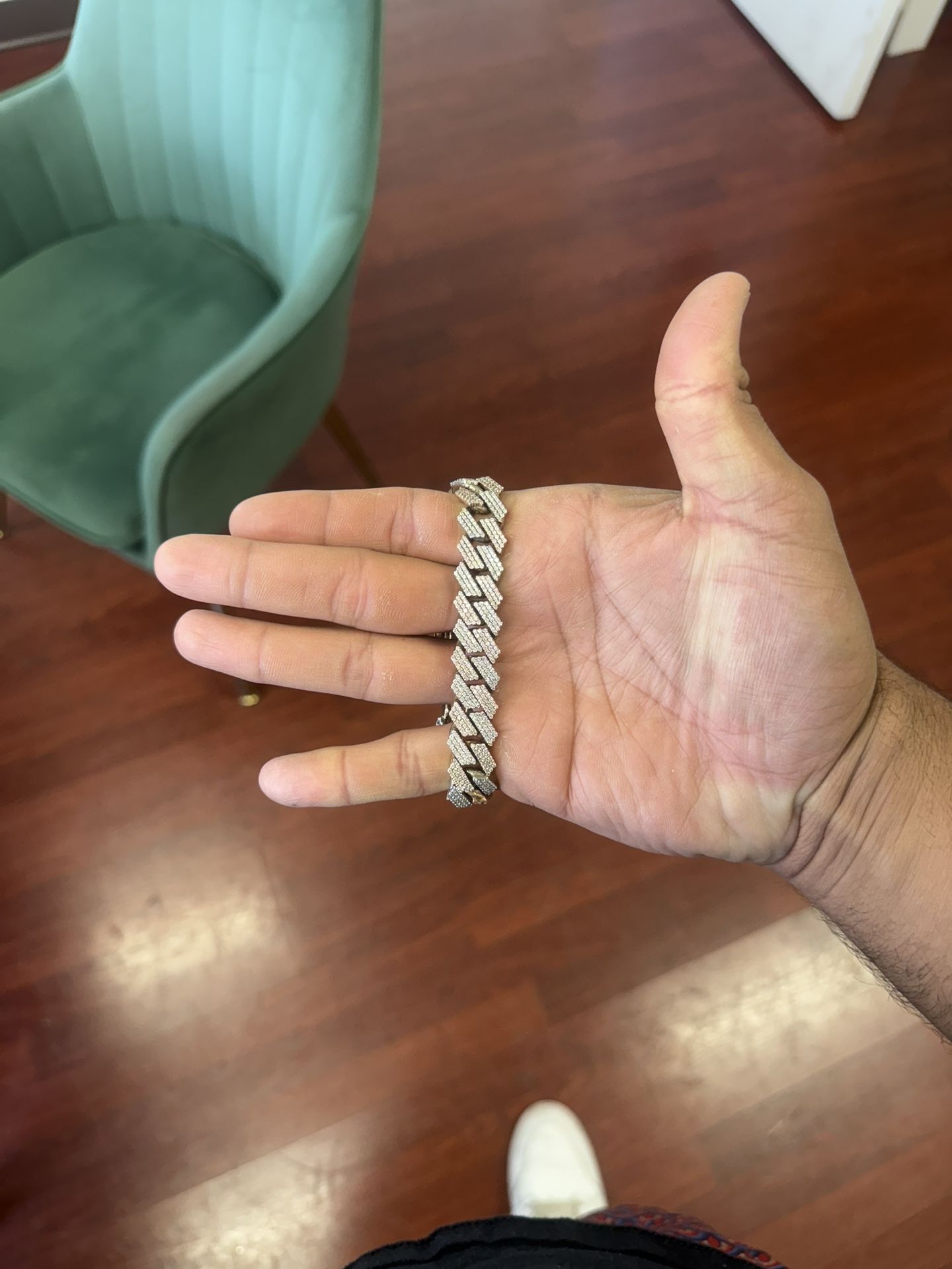 10k vs Cuban two tone bracelet 83 grams 10 Ct diamonds