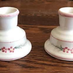 Vintage Tapered Candle Holders Set Of Two