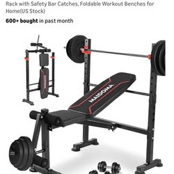 MAIDOMA 1500LBS 8 In 1 Standard Weight Bench Set 