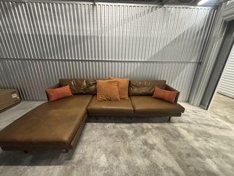 Article Brand Leather Sectional Couch