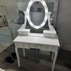 Vanity and Mirror bright lights