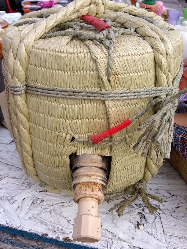 Antique authentic Japanese sake keg