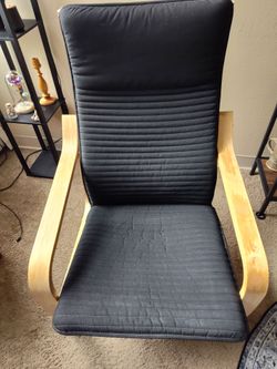 $20 - Ikea Poang Chair With Black Cushion