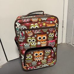 Owl Print Carry On Luggage