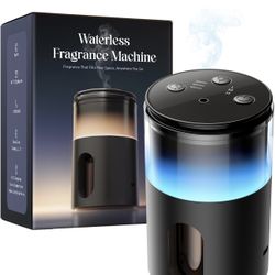 🔥Brand new🔥 Waterless Diffuser for Essential Oil: Mini Battery Scent Diffuser for Room&Home&Car with 9 Colors LED Light - Aroma Cool Mist Machine Da