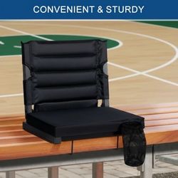 NEW 2 Pack Stadium Seats for Bleachers with Back Support, Bleacher Seats with Backs and Extra Thick