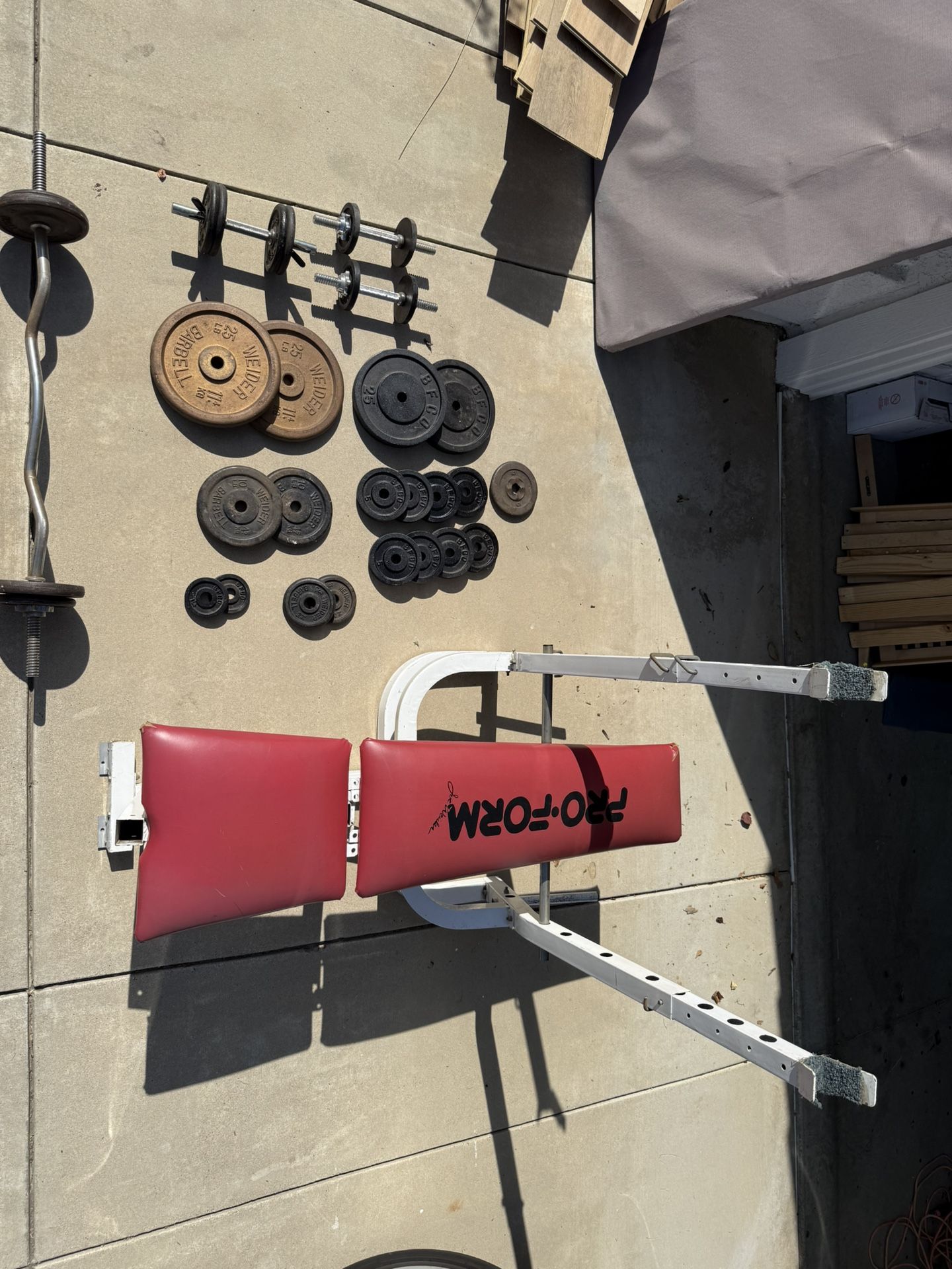 Weight Bench and Weights