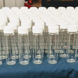 50 ml Glass Vials W / Caps Lot Of 140 See Listing