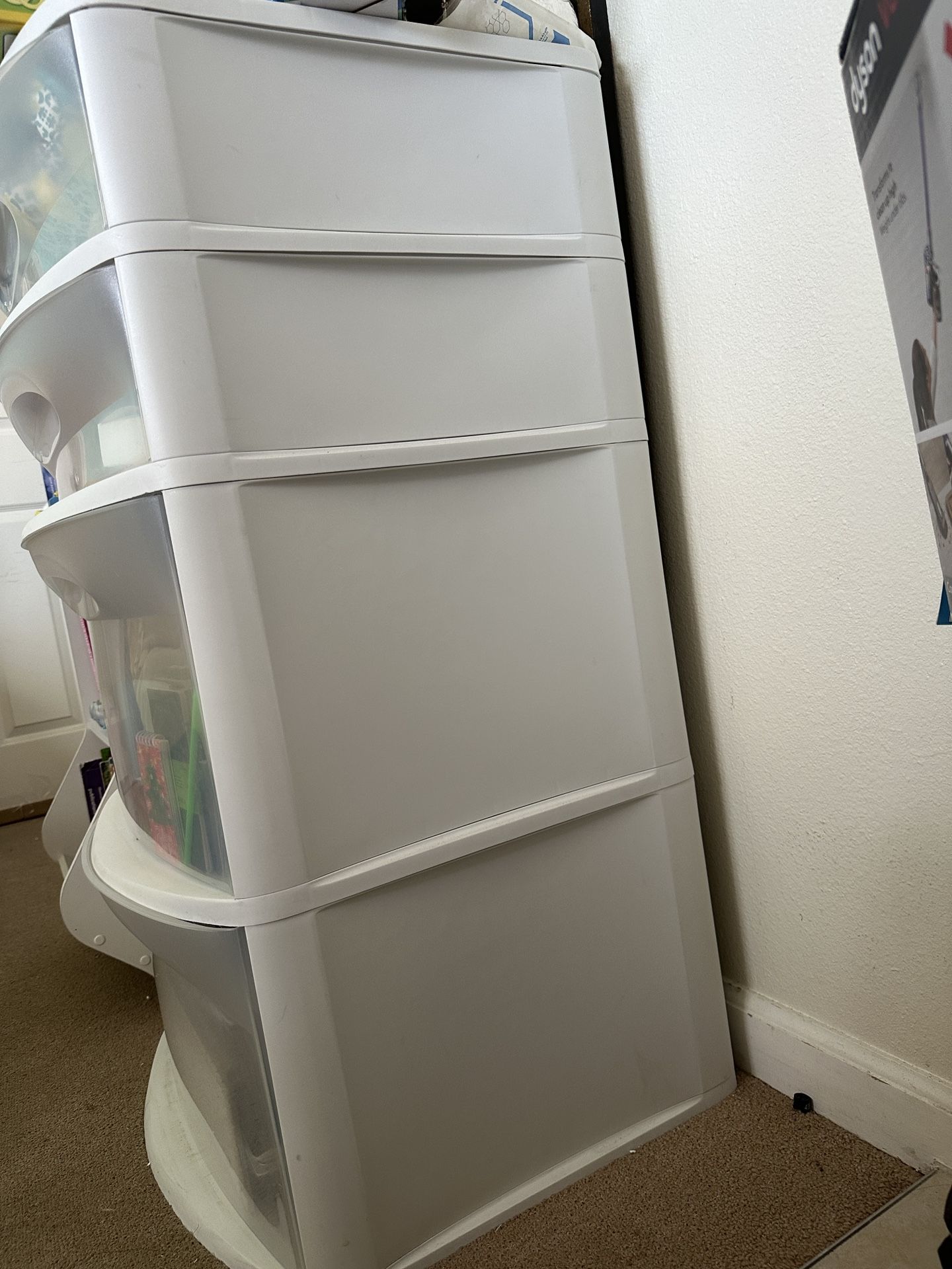 sterilite large and medium plastic drawer storage
