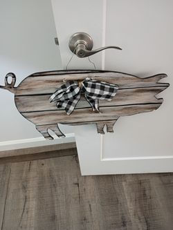 Rustic Wooden Pig