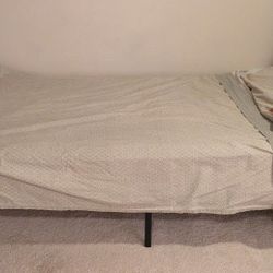 Twin Metal Frame, Foam Mattress