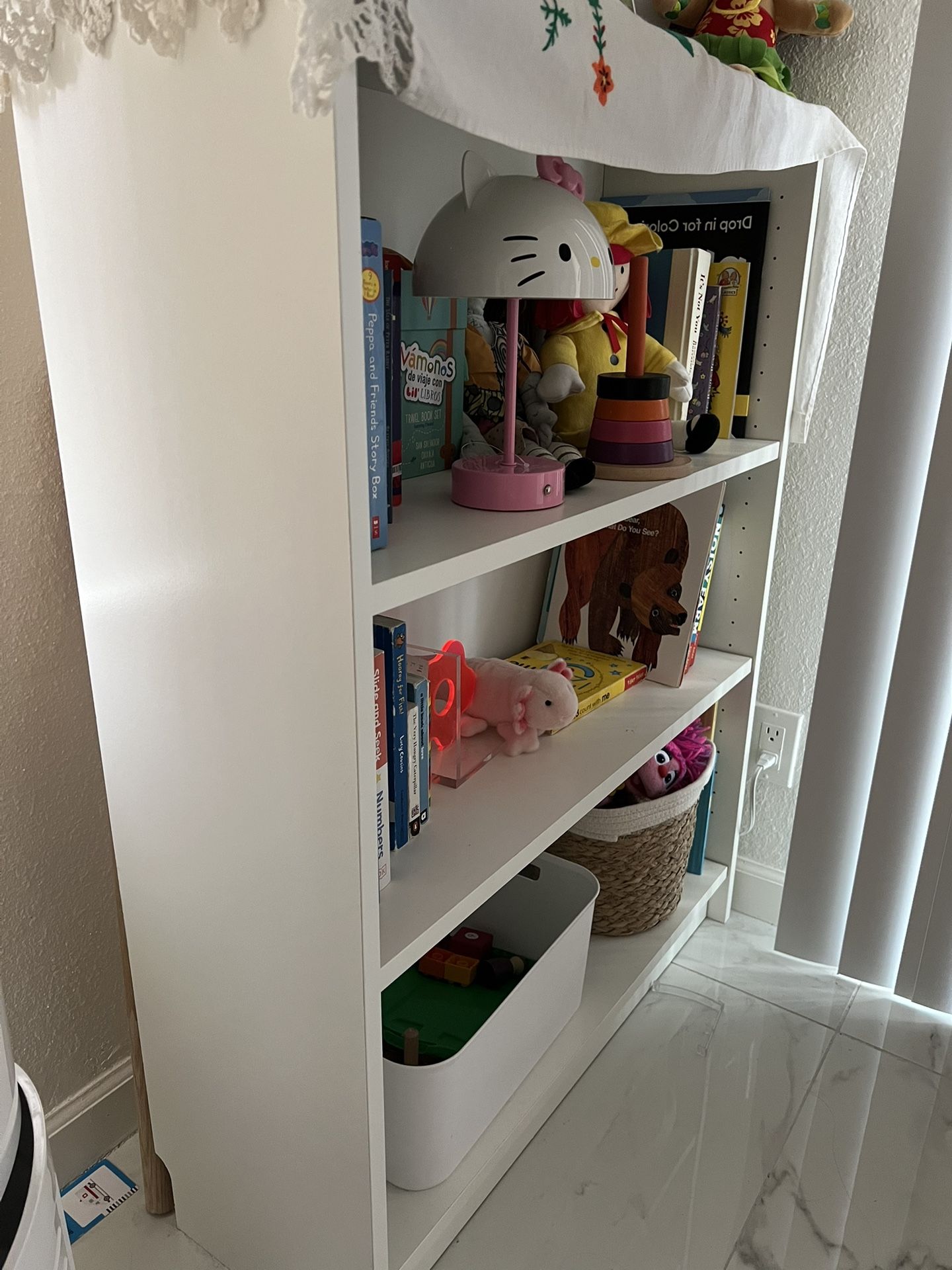 Billy White ikea Montessori nursery Kids Room Bookshelf