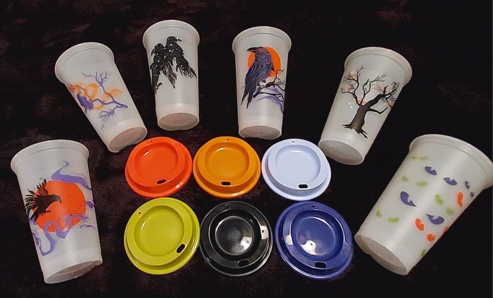 Starbucks, 2013 Halloween, Glow In Dark Cups