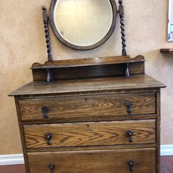 Antique Dresser With Mirror