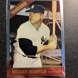 Mickey Mantle Topps Chrome Refractor Card