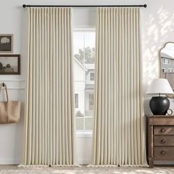 Natural Linen Blend 100% Blackout Curtains